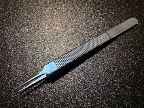 Photo of Symmetry 80-1501 Titanium Verity Forceps, STR, 0.5mm Tip, 6"