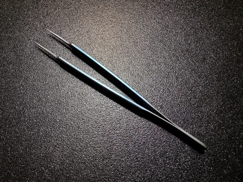 Side photo of Symmetry 80-1501 Titanium Verity Forceps, STR, 0.5mm Tip, 6"