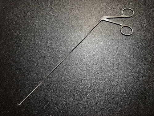 Photo of Aesculap OP313R Micro Laryngeal Scissors, ANG Up, 9.75"