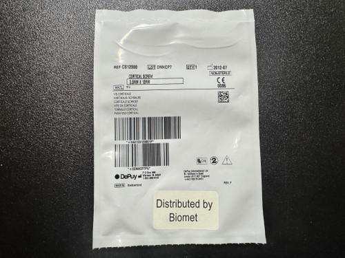 Screw photo of Depuy Biomet CS12000 DVR Cortical Screw, 3.5mm X 12mm Screw photo of Depuy Biomet CS12000 DVR Cortical Screw, 3.5mm X 12mm