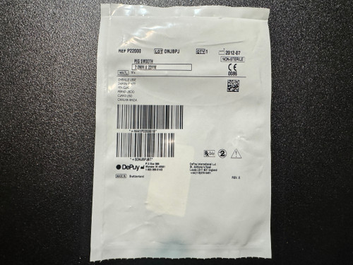 Label photo of Depuy P22000 Peg Smooth, 2mm X 22mm Label photo of Depuy P22000 Peg Smooth, 2mm X 22mm