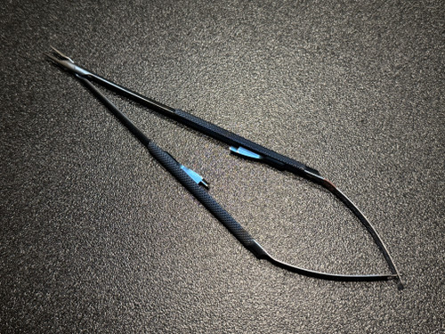 Top photo of Scanlan 3003-180 Titanium Jacobson Micro Needle Holder, STR, Diamond Dust, 8"