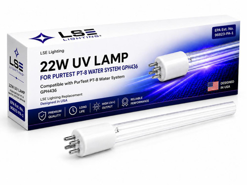  LSE Lighting UV Bulb 22W for Purtest PT-8 Water Treatment GPH436 