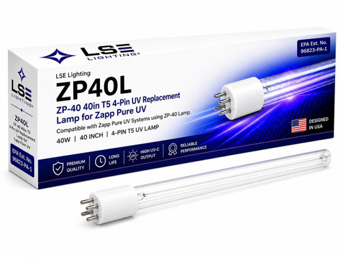 LSE Lighting ZP40L ZP40 Equivalent UV Bulb for Zap Pure Sterilizer | GHO1016T5L/4P Replacement Lamp | Designed in USA