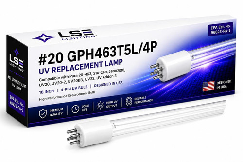 LSE Lighting #20 UV Bulb for Pura UVBB-01, UVBB-02, UVBB-03 GPH463T5L/4P 