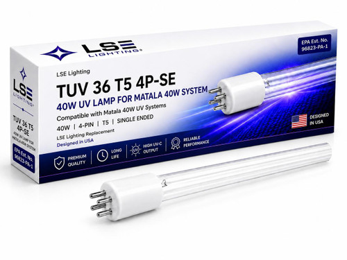 LSE Lighting 40W UV Bulb TUV 36 T5 4P-SE Intended for use with Matala 40W system 