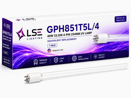 LSE Lighting 40W Ultraviolet UV UVC Bulb GPH851T5/4 GPH851T5L/4P 40 watt 