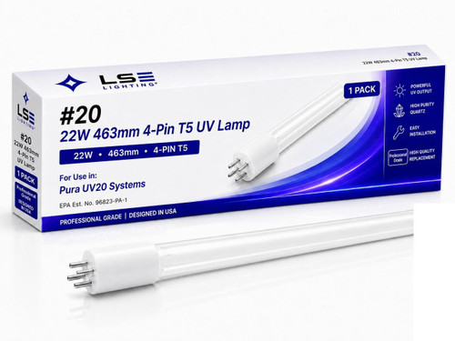 LSE Lighting 210-200 20-463 163512 UV20 Equivalent UV Lamp for Pura Systems 