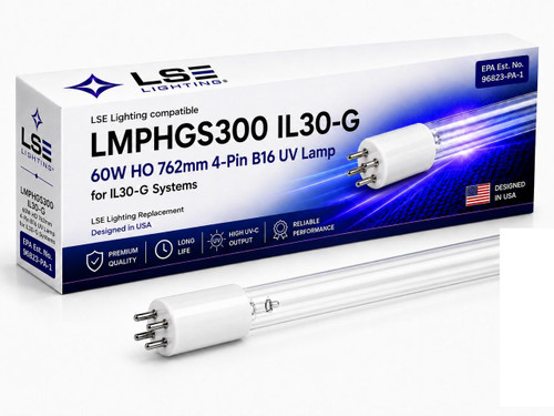 LSE Lighting LMPHGS300 LMPHGXS300 Equivalent UV Lamp – GPH762T6L/HO/4P 30" | Designed in USA 