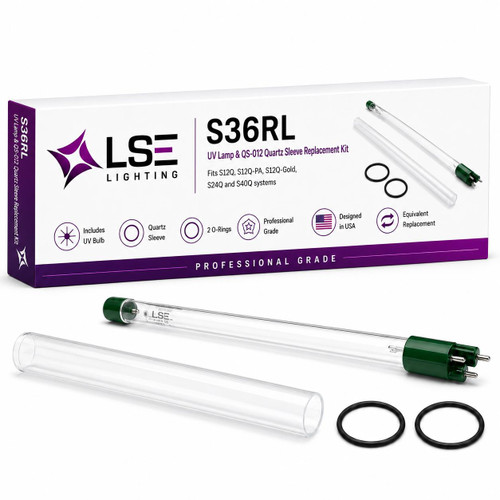 LSE Lighting S36-QL Equivalent UV Lamp and Sleeve Combo Kit 