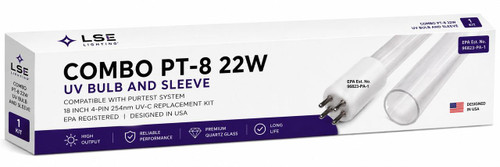 LSE Lighting Combo PT-8 22W UV bulb and Sleeve for Purtest System 