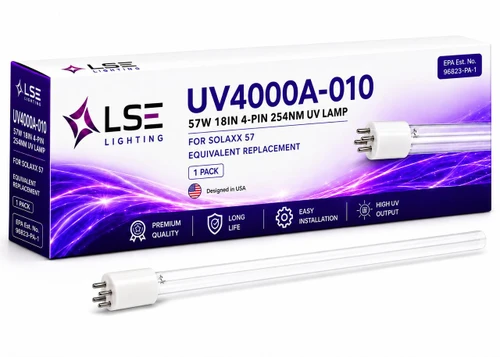 LSE Lighting UV4000A-010 UV Dual Output Lamp compatible with Solaxx 57 