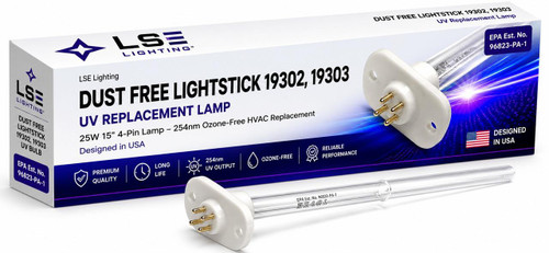 LSE Lighting UV-C Replacement Lamp for Dust Free Lightstick 19302 & 19303 