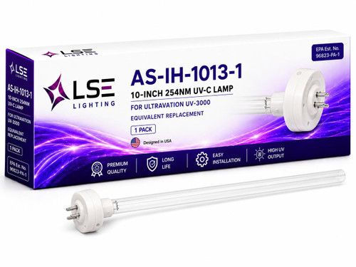 LSE Lighting AS-IH-1013 UVC Lamp 10" 254nm Spectrum Bulb Intended for Ultravation UV-3000 systems | Designed in USA 