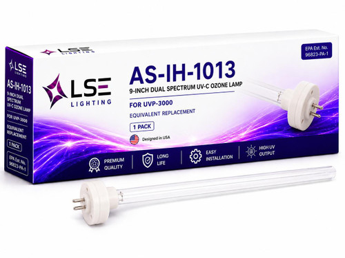 LSE Lighting AS-IH-1013 UV Lamp – 9" Dual Spectrum Bulb Intended for Ultravation UVP-3000 | Germicidal UV-C + Ozone 
