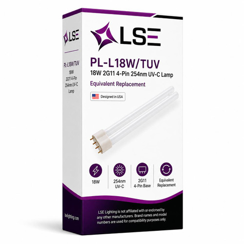 LSE Lighting PL-L18W TUV 18W Germicidal UVC 2G11 