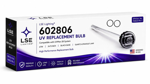 LSE Lighting 602806 UV Lamp Intended for UVMax E, E Plus, E4, E4 Plus, and Pro7 | Designed in USA 
