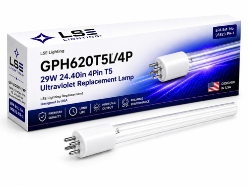 LSE Lighting GPH620T5L/4P GPH620T5L/4 29W UV Germicidal Light Bulb 4-pin Base 