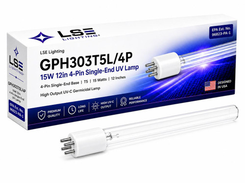 LSE Lighting GPH303T5L/4P GPH303T5L UV Lamp Bulb 4pin Base 12" 