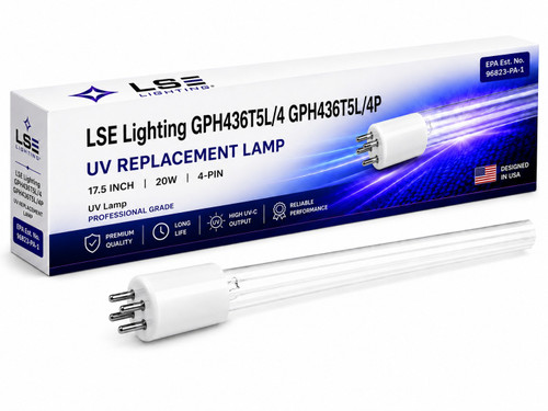 Product Image of LSE Lighting GPH436T5L/4P GPH436T5L/4 Ultraviolet UV Lamp Bulb 4-pin | Designed in USA
