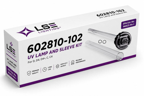 LSE Lighting 602805 Combo Kit with Sleeve & O-Rings Compatible with UVMAX C/D, C4/D4, DPLUS/D4 Plus | Designed in USA 