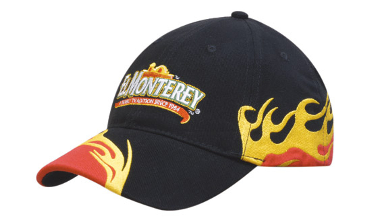 Brushed Heavy Cotton with Blaze Embroidery Peak and Side