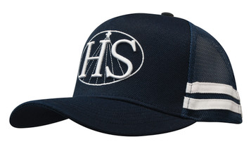 American Premium Twill/Mesh Deep Fit Trucker with Stripes