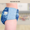 EcoAble big kids pull-on cloth diaper adjustable hip tabs with snap closures