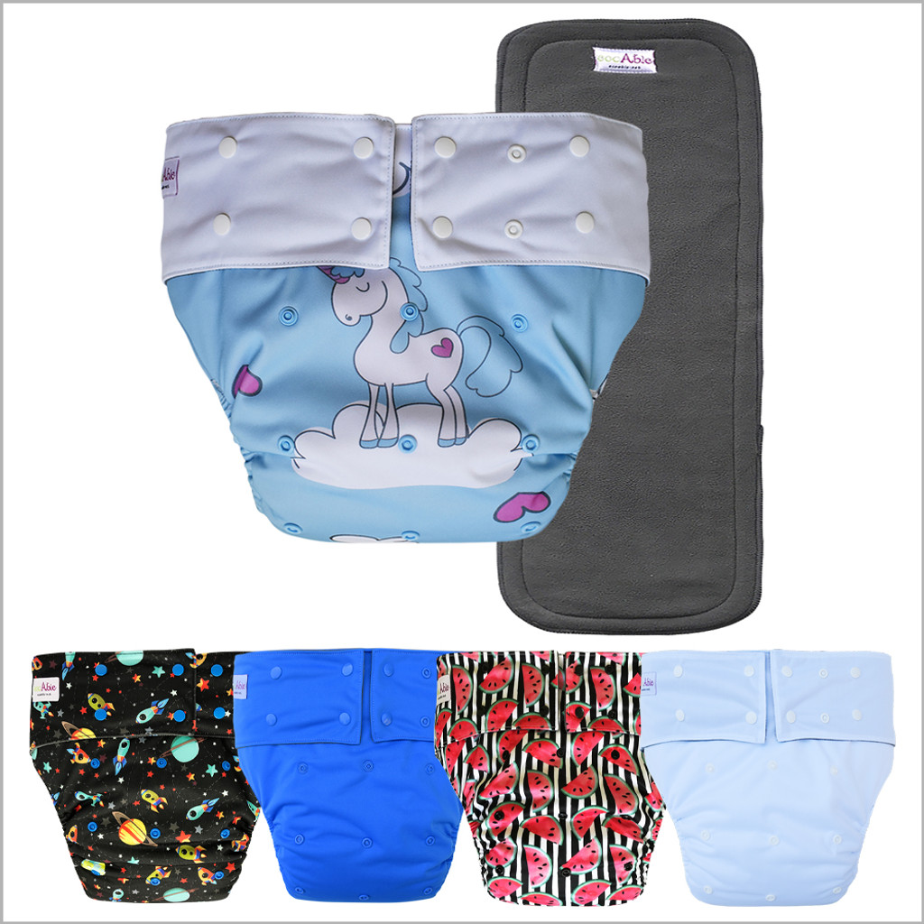 Ecoable Teen Adult Pocket Cloth Diaper With Bamboo Insert One Size