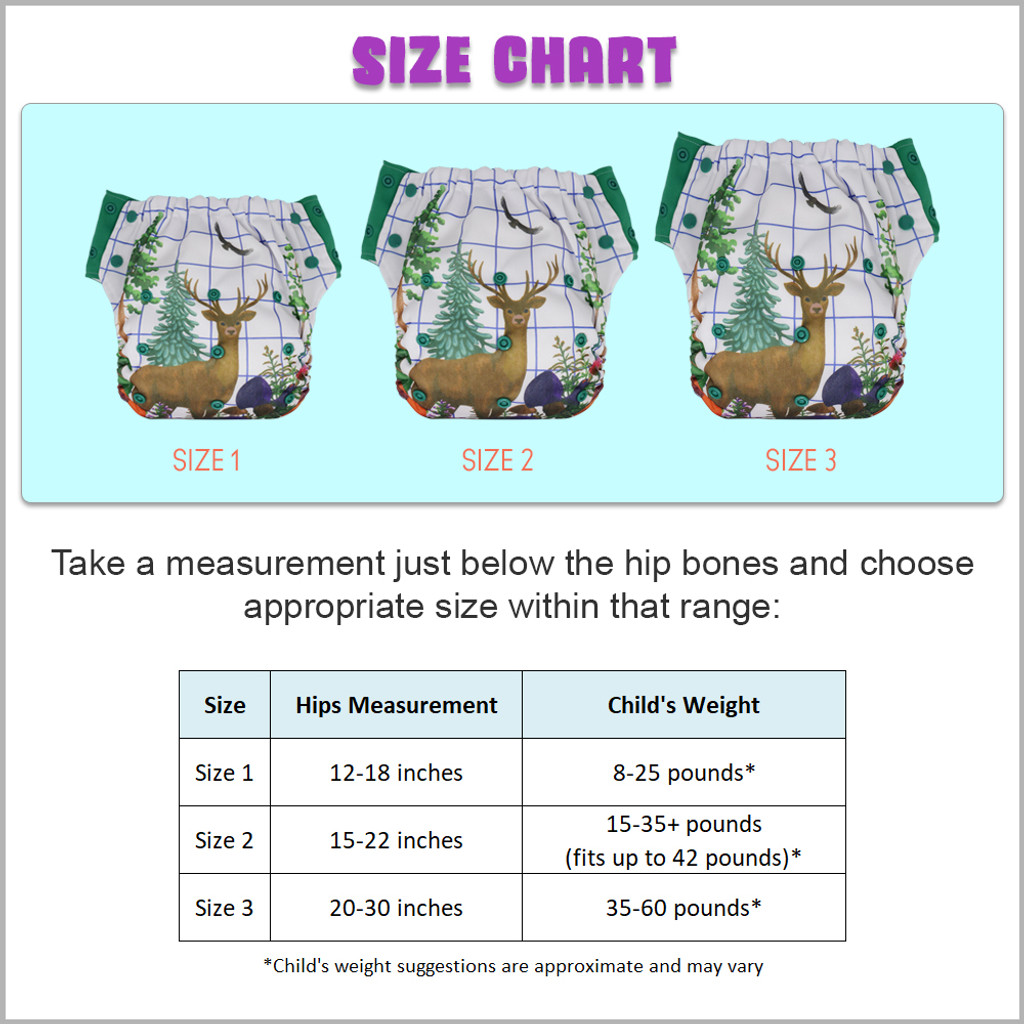 Cloth Diaper Sizes Chart