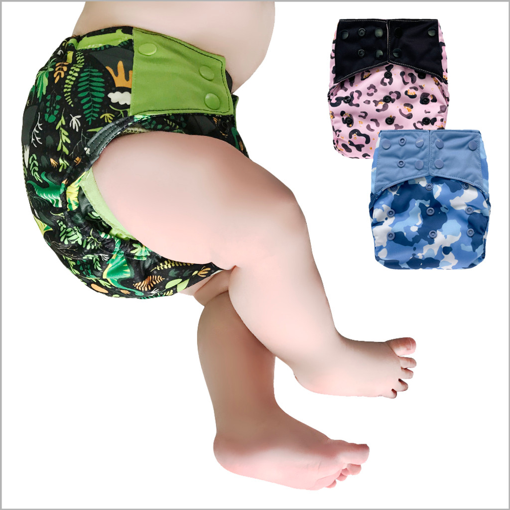 ECOABLE Reusable Waterproof Diaper Cover Shell: for Baby Prefold Cloth Diapers, Flats, Fitted or Inserts