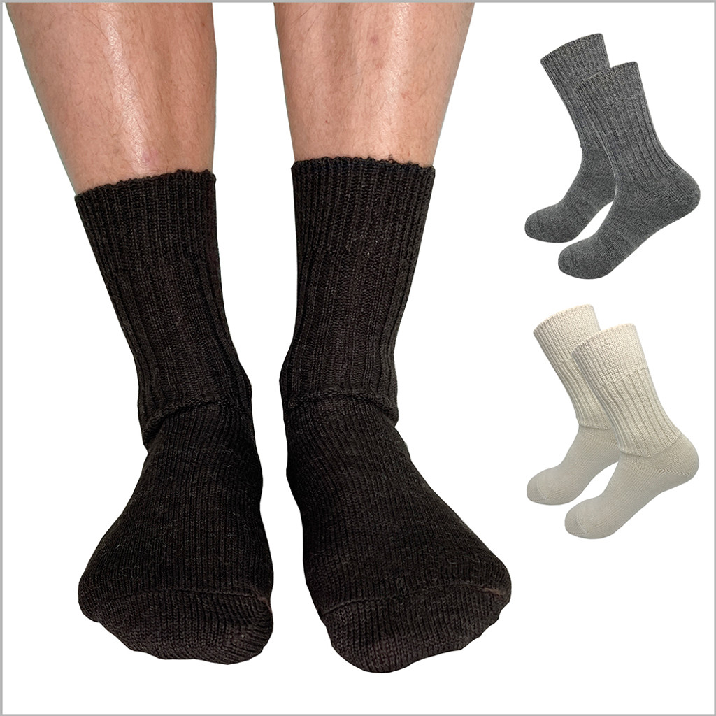 Hirsch Natur - 100% Organic Virgin Wool Socks, Sizes 6-13.5 for Men and Women