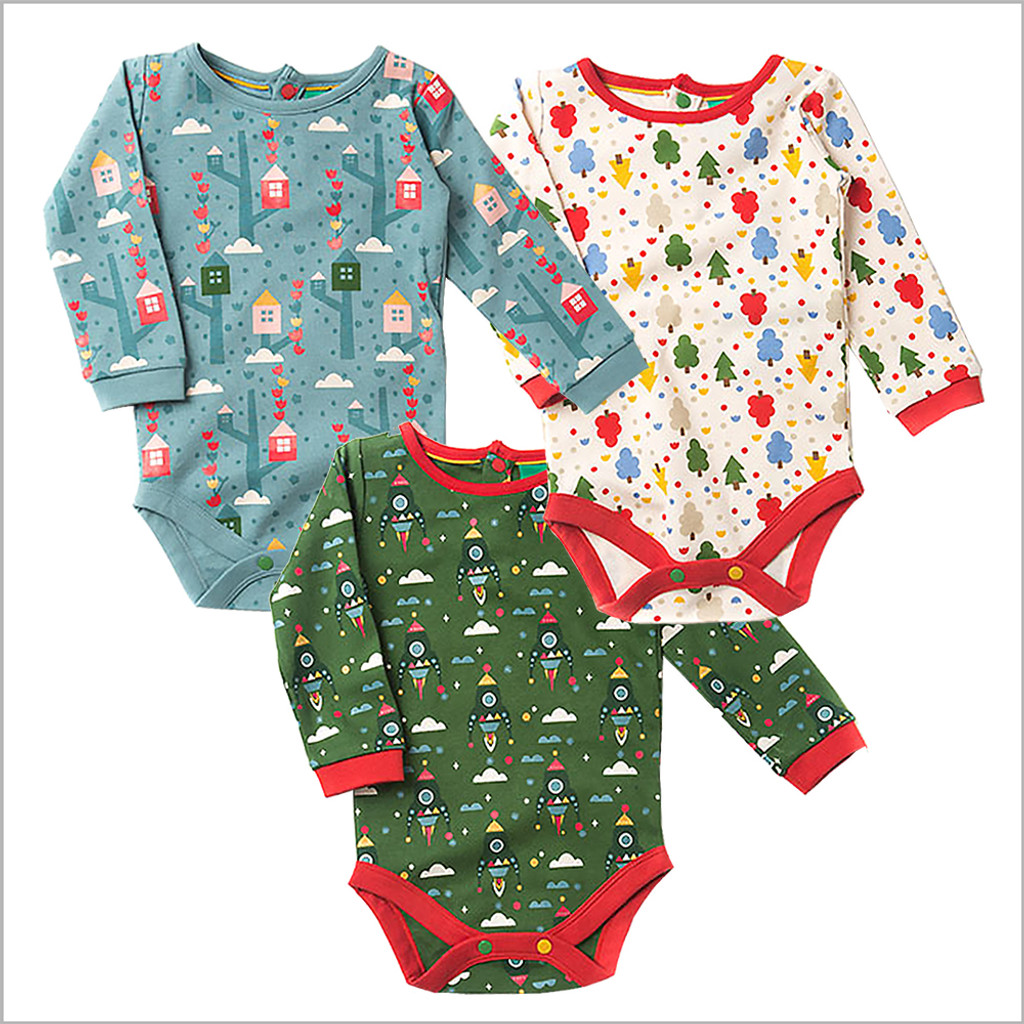 Little Green Radicals Long Sleeve Baby Bodysuit Onesie