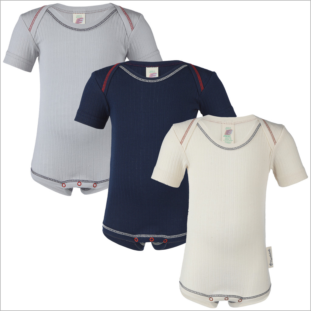 Engel Engel Essential Baby Onesie Bodysuit With Short Sleeves