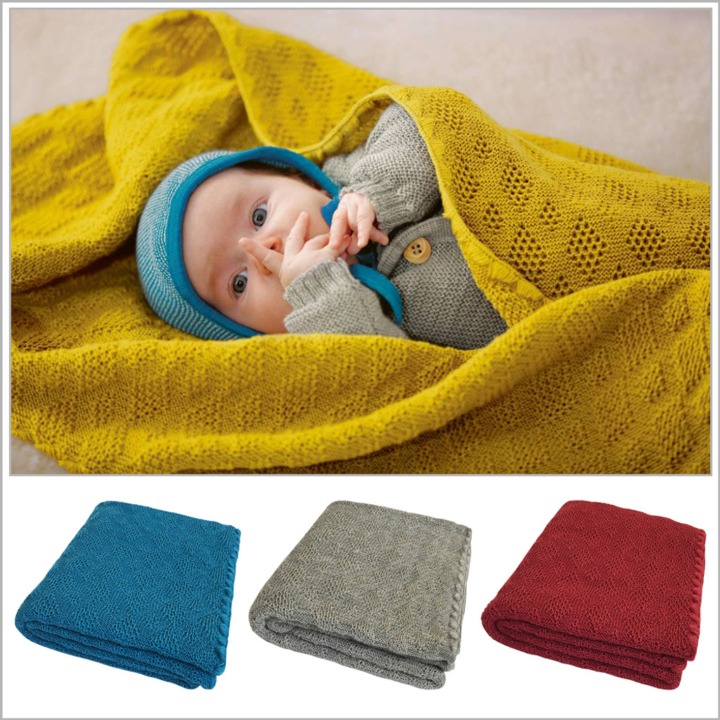 Disana - Baby Warm Blanket, Washable Merino Wool Receiving Thermal Blanket, 31x40 inches