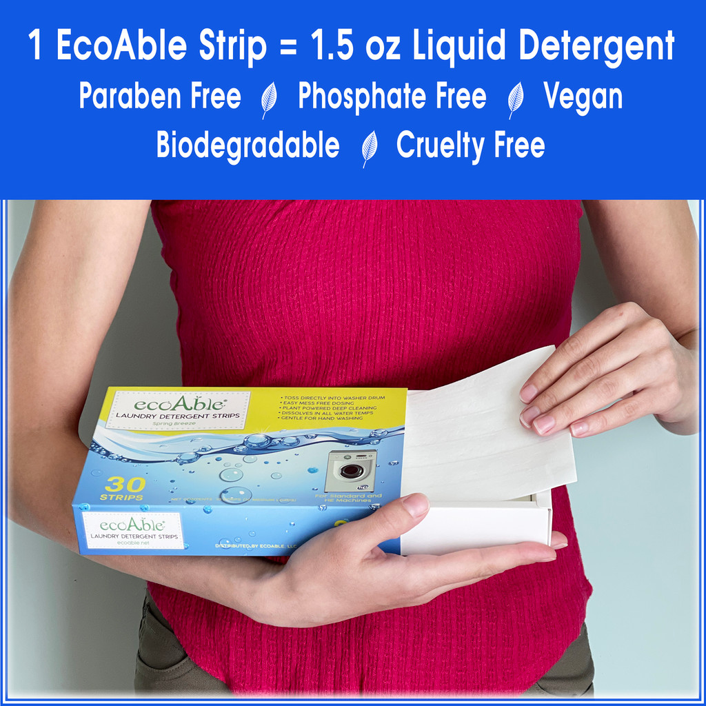 ECOABLE - Eco Friendly Laundry Detergent Sheets for Standard and HE Washing Machines