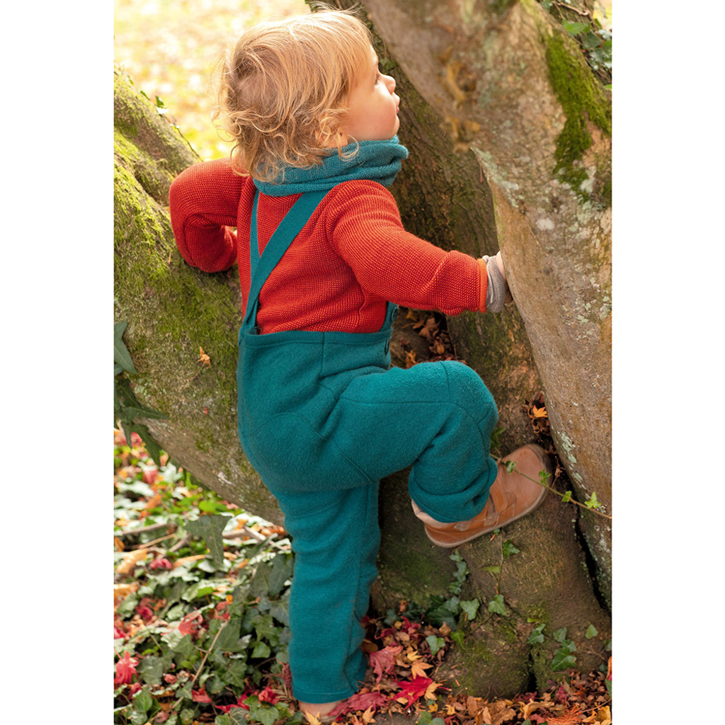 Children's 100% Merino Wool Rib Knit Pants by FUB from Woollykins