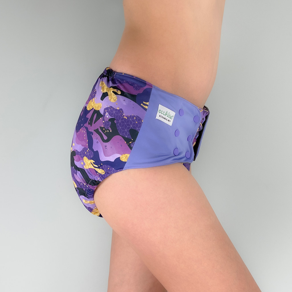 ECOABLE - Adult Pocket Cloth Diaper 2.0: Incontinence Protection Briefs with Insert and Prefold for Special Needs Teens, Men and Women