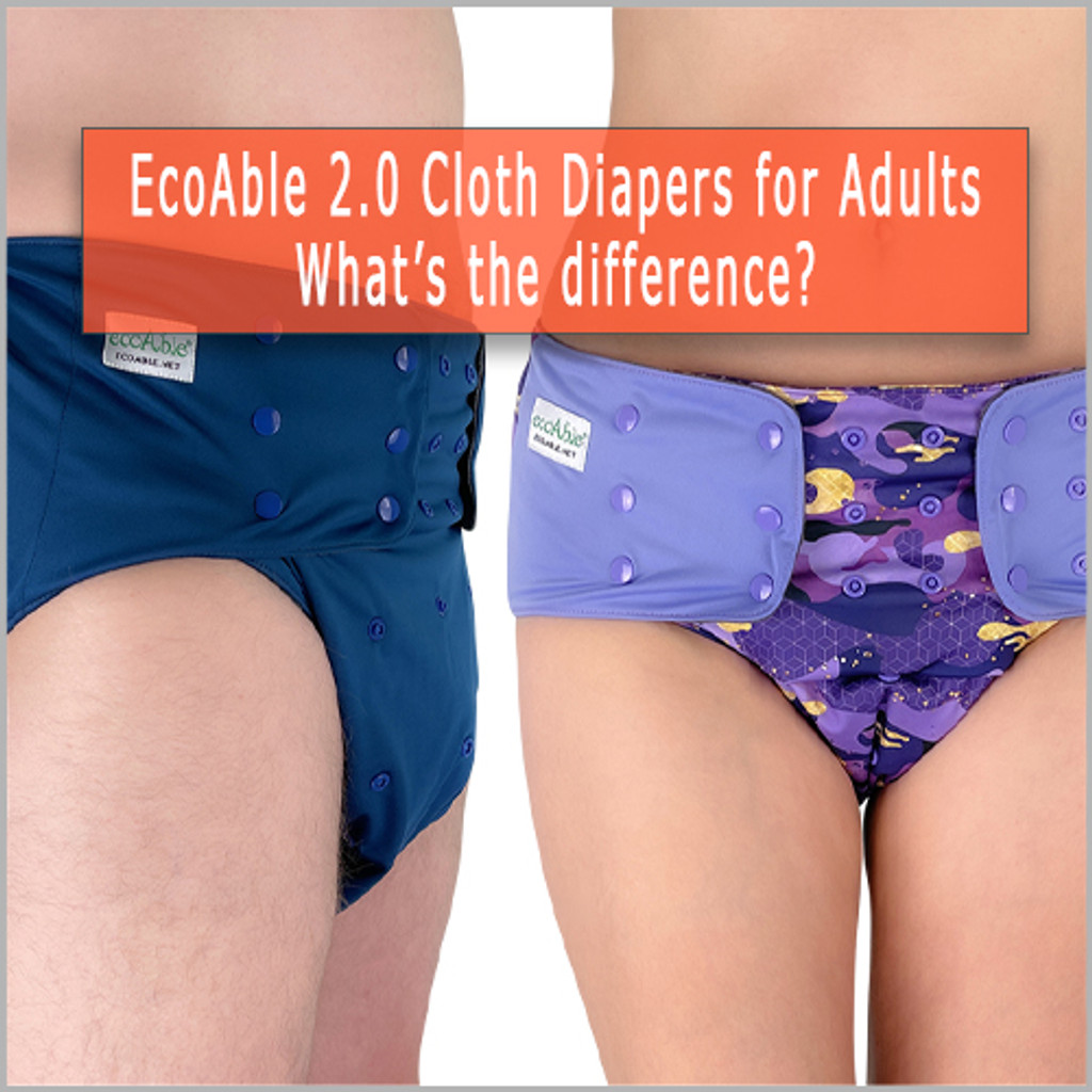 ECOABLE - Adult's Cloth Diaper Cover 2.0 - Reusable Incontinence