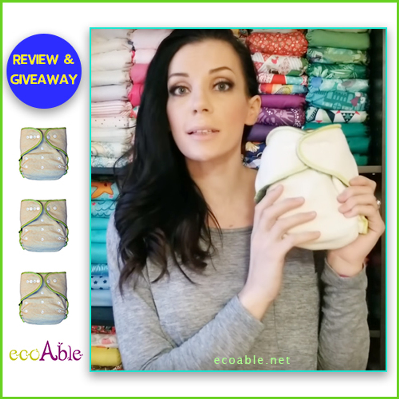 Video Review: EcoAble Stay-Dry Fitted Cloth Diapers by Jess Is Blessed