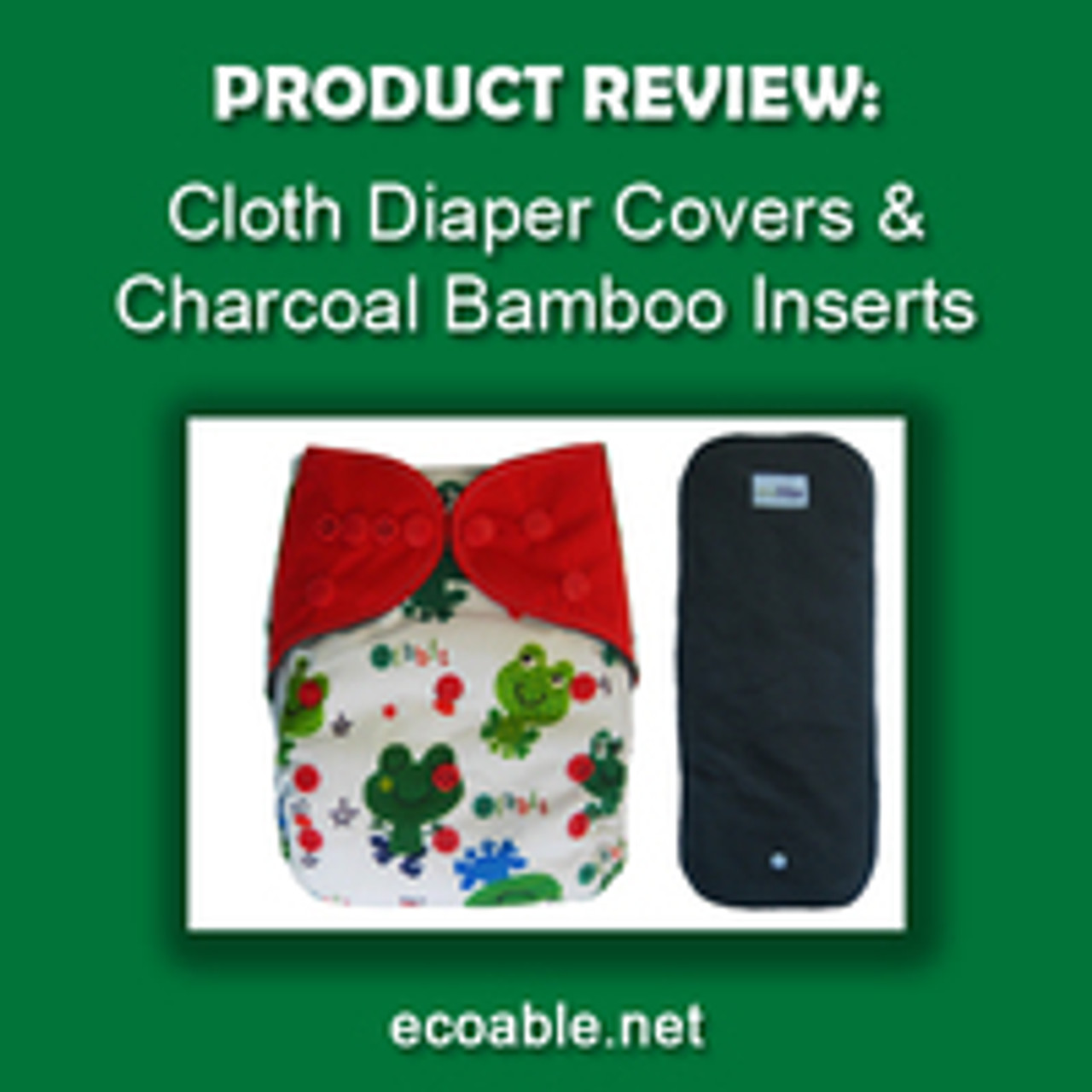 ​Review: ecoAble Cloth Diaper Covers and Snap-in Charcoal Bamboo Inserts