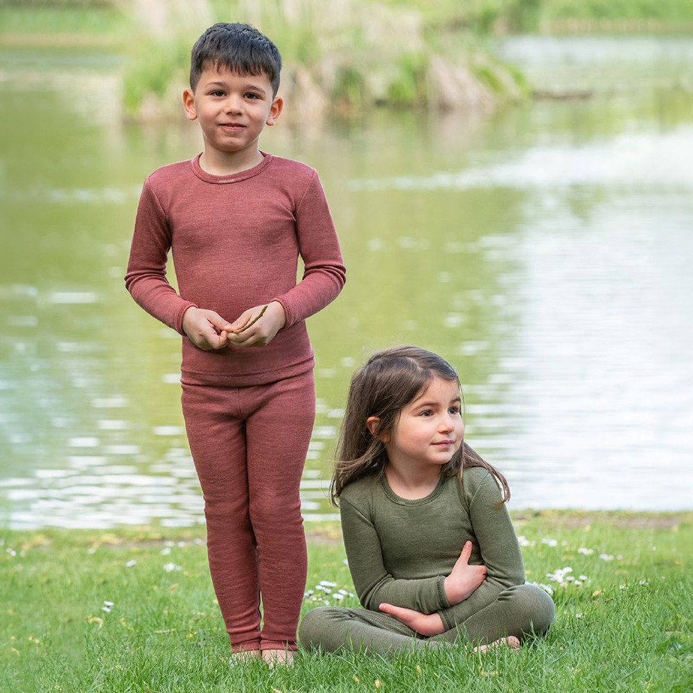 ENGEL Kids Thermal Underwear Leggings: Base Layer Long Johns