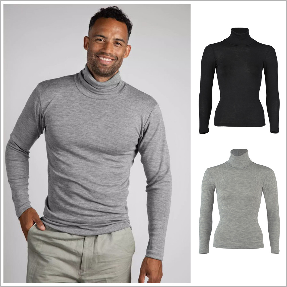【海翔】ERL ニット Engel Men's Merino Wool Silk Turtleneck Base Layer | Long Sleeve