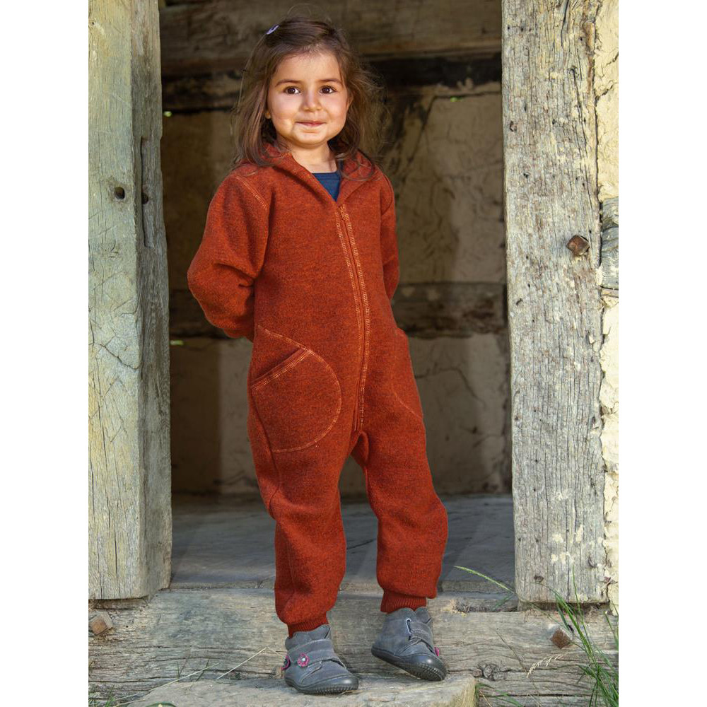 ENGEL - Kids Coverall Romper with Hood, 100% Organic Boiled Wool