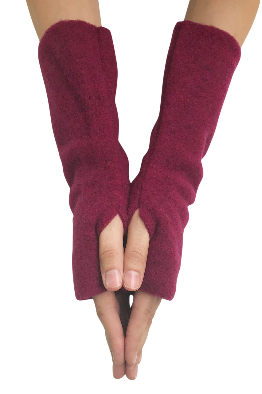 REIFF - Women's Arm Warmer Sleeves - Fingerless Gloves with Thumb
