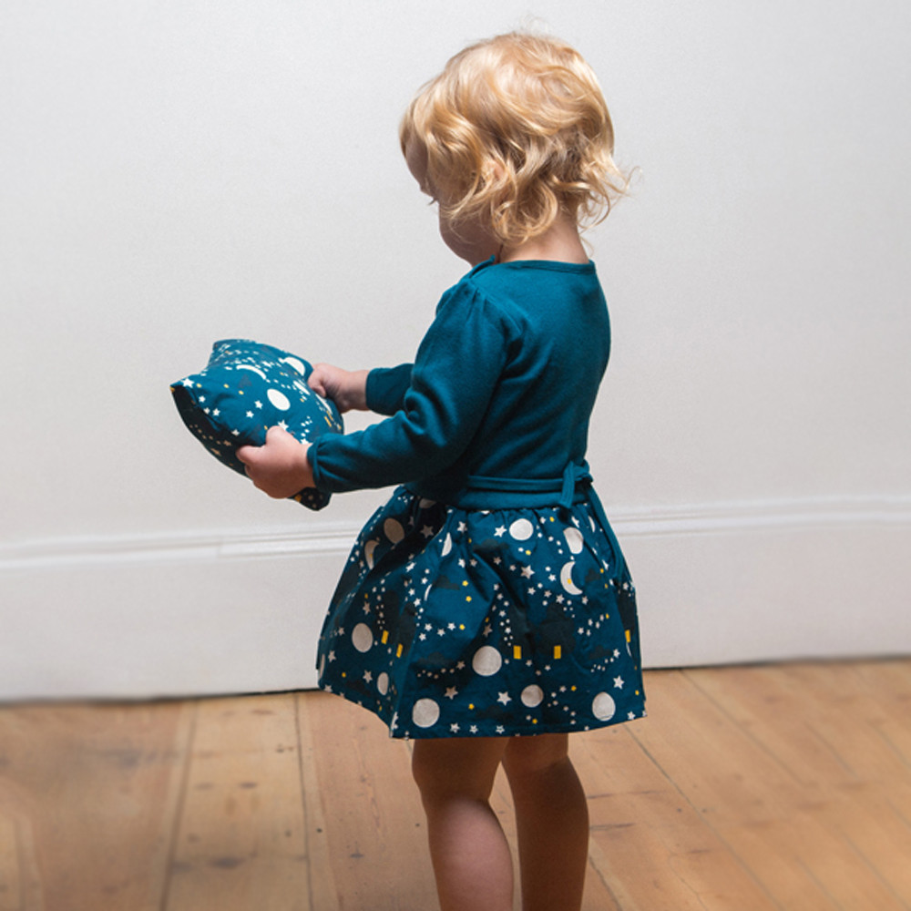 Little Green Radicals: Organic Cotton Girls Dress with Snap Button