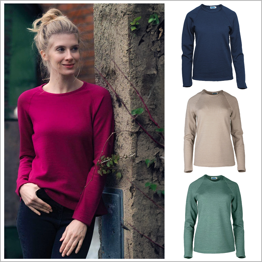 Reiff Women's Long Sleeve Shirt Fany, 70% Merino Wool & 30% Silk