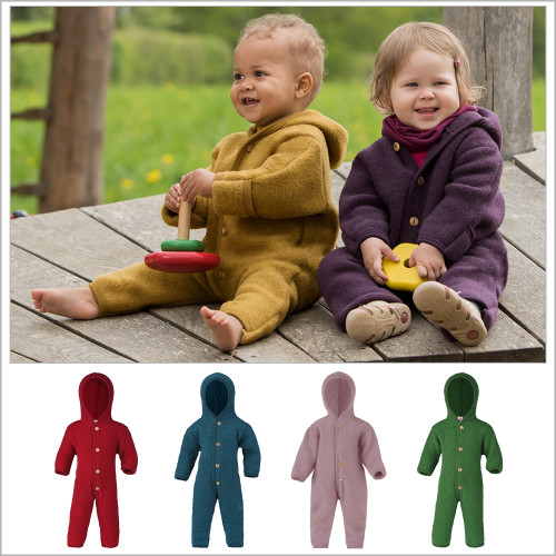 ENGEL - Baby Coverall Romper Snowsuit, 100% Organic Wool Fleece, 0-24 Months