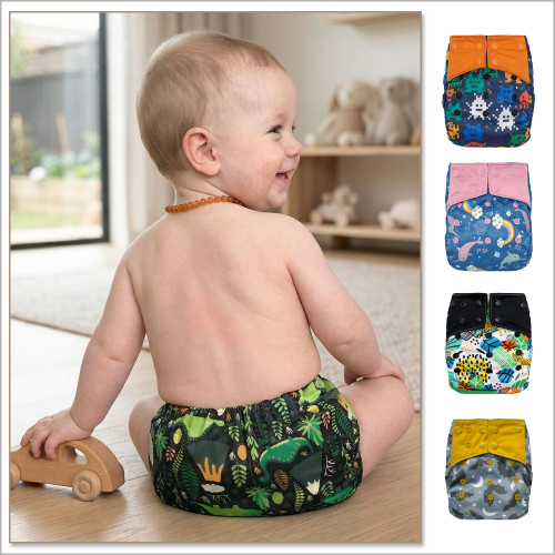 ECOABLE Reusable Waterproof Diaper Cover Shell: for Baby Prefold Cloth Diapers, Flats, Fitted or Inserts