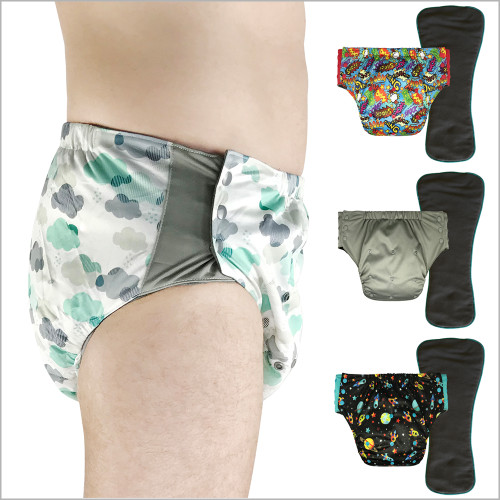 EcoAble - Pull On Cloth Diaper with Insert – Special Needs Briefs for Big Kids, Teens and Adults